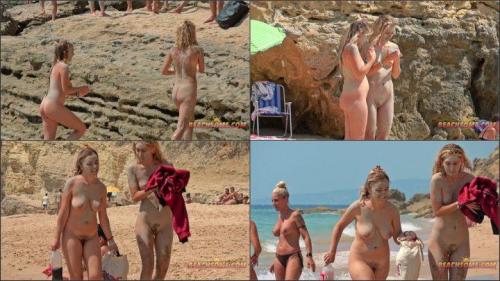 Dirty naked girls covered in mud